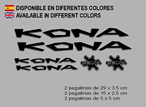 Ecoshirt 4J-UIC9-KGGQ Pegatinas Kona F122 Vinilo Adesivi Decal Aufkleber Клей MTB Stickers Bike, Negro