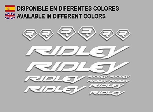 Ecoshirt FH-70YN-11SR Pegatinas Ridley Bike F133 Stickers Aufkleber Decals Autocollants Adesivi, Blanco