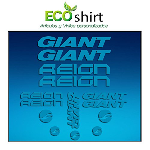 Ecoshirt K3-HTVN-N1EC Pegatinas Cuadro Frame Giant Reign Am30 Stickers Aufkleber Decals Adesivi Bike BTT MTB Cycle, Azul