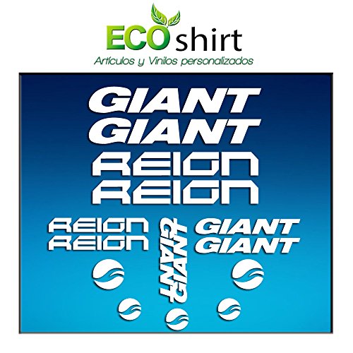 Ecoshirt O8-EZY8-IMQG Pegatinas Cuadro Frame Giant Reign Am30 Stickers Aufkleber Decals Adesivi Bike BTT MTB Cycle, Blanco