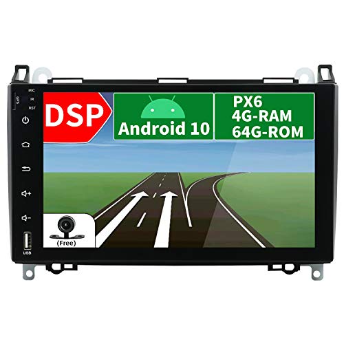 Estéreo PX6 Android 10 Doble Din Car en forma para el Benz Viano / Sprinter / W906 Bulit PX64G64GBuiltin DSPA