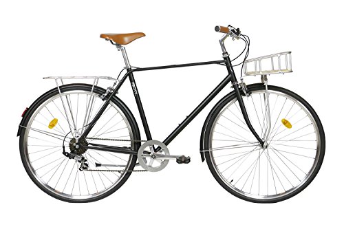 Fabric City Classic-Bicicleta de Paseo (L-58cm, Classic Matte Black Deluxe)
