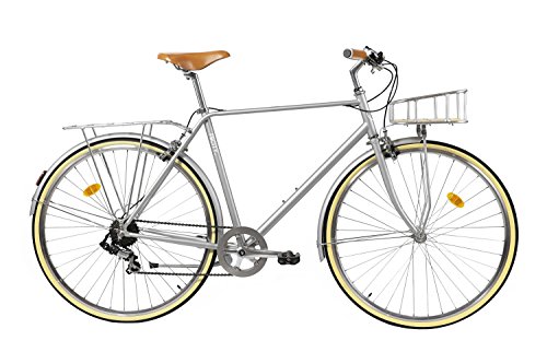 Fabric City Classic-Bicicleta de Paseo (L-58cm, Classic Matte Grey Deluxe)
