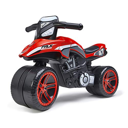 FALK Falk Racing Team - Moto draisana para niños a Partir de 2 años, Fabricada en Francia, Ruedas Extra Anchas Que desarrollan el Equilibrio y la motricidad, 530