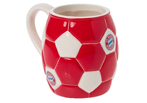 FC Bayern München - Taza de fútbol, rojo / blanco, talla única