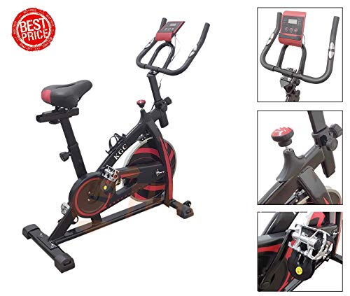 FFitness Bicicleta de spinning Fly Spin 6 con volante de 6 kg, bicicleta para entrenamiento adelgazante, fuerza, spinbike con cardio para el hogar, color negro