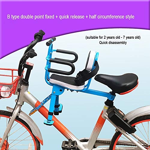 FHGH Silla Bicicleta NiñO,Asiento Bicicleta NiñO Asiento Infantil para Bicicleta Bicicleta De MontañA VehíCulo Recreativo Bicicleta Plegable Asiento Seguridad Bebé Asiento Delantero