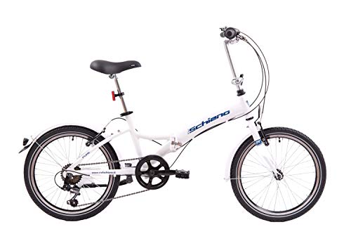 F.lli Schiano Pure Bicicleta, Adulto Unisex, Blanco-Azul, 20 ''