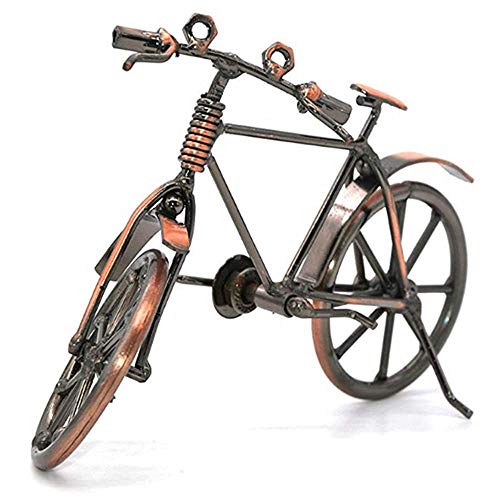 FORE Modelo de Bicicleta de Metal, Adornos de Bicicleta de Arte de Metal, Escultura de Metal Retro Decoración de Bicicletas de Hierro Forjado, para la Decoración de la Sala de Estar del Hogar