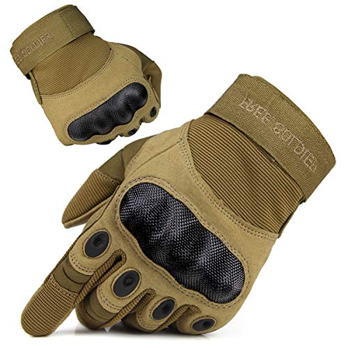 FREE SOLDIER Guantes Moto Verano Hombre Guantes Tacticos Militares Combate para Deportes al Aire Libre, Escalada, Ciclismo, Bicicleta Montaña, MTB, Airsoft, Paintball (L, Dedo Completo/Sand Color) FREE SOLDIER Guantes Moto Verano Hombre Guantes Tacticos Militares Combate para Deportes al Aire Libre, Escalada, Ciclismo, Bicicleta Montaña, MTB, Airsoft, Paintball (L, Dedo Completo/Sand Color)