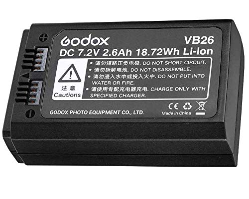 Godox VB26 - Batería de litio para flash Godox V1 C/N/S/F/O/P (7,2 V, 2600 mAh)