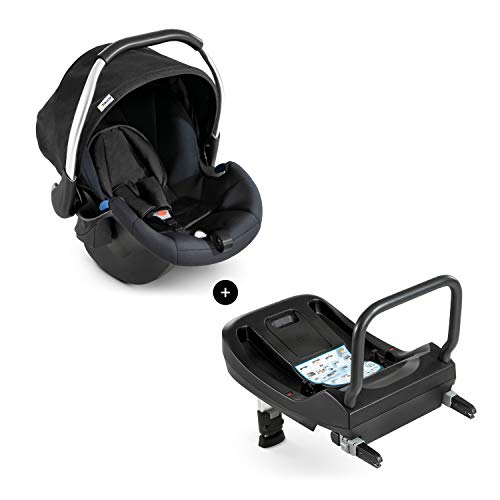 Hauck Comfort Fix – Grupo 0+ con base Isofix incluida, cumple normativa vigente ECE, 0 meses a 13kg, equipada con espuma anti-choque patentada, con Base Isofix de Hauck, Negro Hauck Comfort Fix – Grupo 0+ con base Isofix incluida, cumple normativa vigente ECE, 0 meses a 13kg, equipada con espuma anti-choque patentada, con Base Isofix de Hauck, Negro