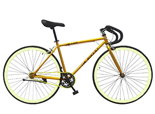 Helliot Bikes Soho 05 Bicicleta Fixie Urbana, Adultos Unisex, Oro, M-L