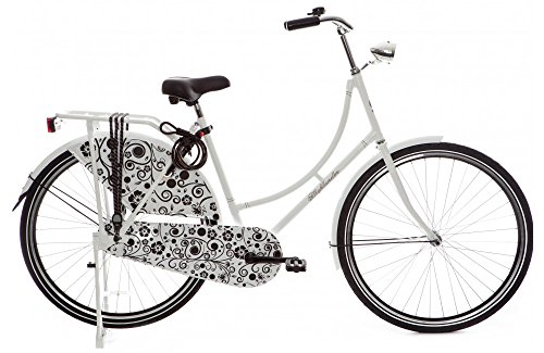 Highlander - Bicicleta holandesa 28” blanca y negra