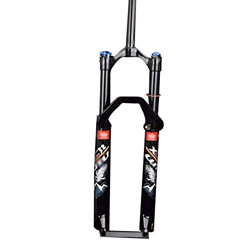 HJRD Air MTB Horquilla de suspensión para Bicicleta 26/27.5/29 Tubo Recto 28.6 mm QR 9 mm Recorrido 120 mm Manual/Crown Lockout XC Horquilla para Bicicleta Ultraligero, negro-29 Pulgadas