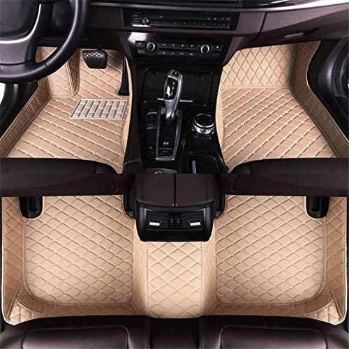 Juego de alfombrillas de cuero para coche para Audi TT 4seat 2000-2006 de cubierta completa, alfombrillas de coche de lujo, impermeables, antideslizantes, color beige