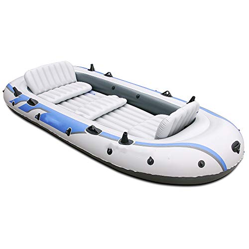 Kayak hinchable Respaldo barco inflable for 4 personas / 5 personas aerodeslizador del barco de pesca kayak se abrieron conveniente for los deportes al aire libre pesca en el mar Kayak de pesca recrea