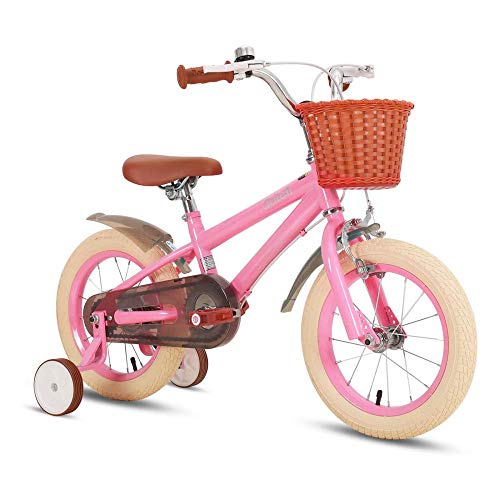 KLMP Bicicleta Infantil De 12 Pulgadas Aprende A Andar En Bicicleta Niño Y Niña Bicicleta con Ruedas con Timbre,Pink-18