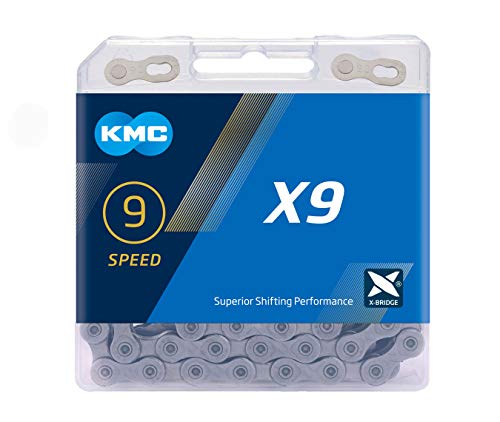 KMC, Gris Cadena X9, 9v, 114 eslabones, Hombres, Estándar