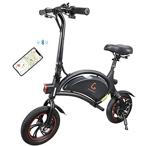 Kugoo Bicicleta eléctrica, Bicicleta eléctrica Plegable de 12 Pulgadas con Motor de 250 W, Velocidad máxima de la Bicicleta de Ciudad 25 km/h, 23 km de Largo Alcance