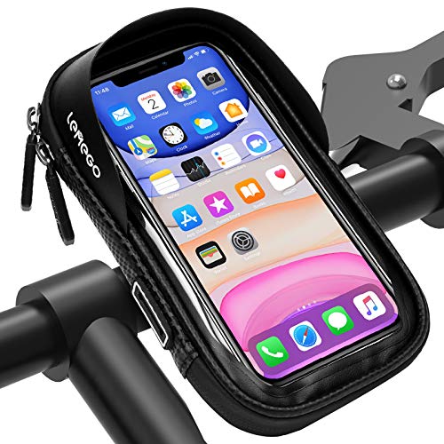LEMEGO Bolsa Bicicleta Manillar para Ciclista Ciclismo, Bolso de Bici Impermeables Soporte Móvil Teléfono para Teléfonos Móviles Inferior de 6.5 Inches LEMEGO Bolsa Bicicleta Manillar para Ciclista Ciclismo, Bolso de Bici Impermeables Soporte Móvil Teléfono para Teléfonos Móviles Inferior de 6.5 Inches