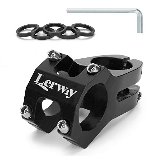 LERWAY 31.8mm MTB Potencia Manillar de Bicicleta, Corto Vástago de Manillar para Bici Ciclismo, Adaptador para Manubrio de Bicicleta Potencias para Bicicleta De Montaña, Bicicleta de Carretera(B)