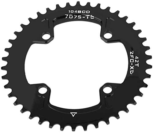 LIFCL Plato de cadena, anillo de cadena de bicicleta, aleación de aluminio, piezas de reparación para bicicleta de exterior, bicicleta de carretera, bicicleta de montaña (42)