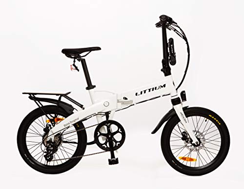 Littium Bicicleta eléctrica Ibiza Dogma 03 14A Blanca, Adultos Unisex, White, Plegable