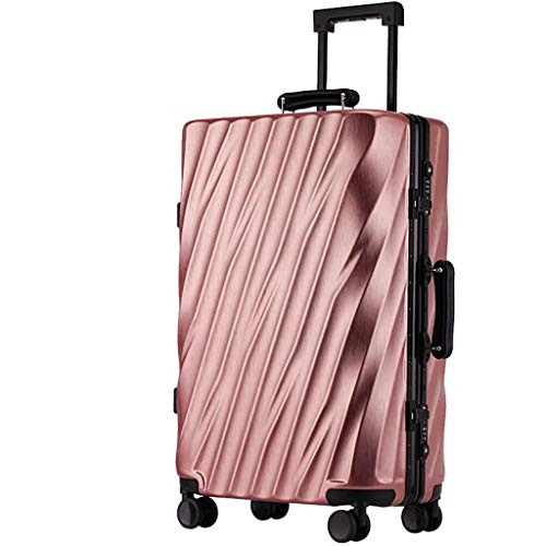 Lyl Maleta Masculino Marea Versión coreana de la contraseña Personalidad Travel Box Caster puede sentarse Personas Aluminio Frame equipaje Trolley case Mujer, Pink (Rosa) - yh5436