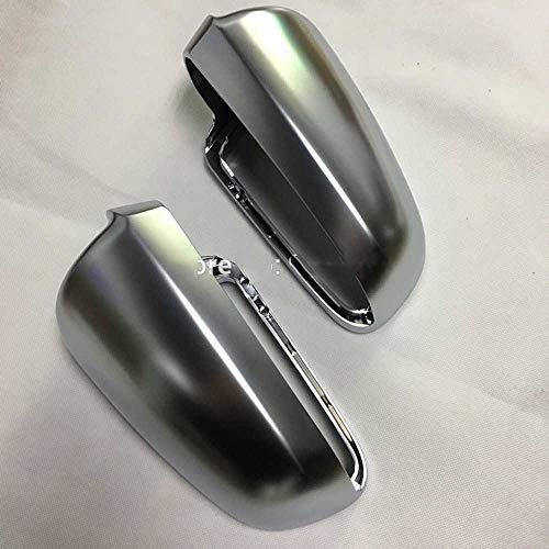 LYSHUI Cubierta de Espejo Cromado Mate, Tapa de Espejo retrovisor Lateral S Line, para Audi Audi A4 B6 B7 A6 C6 (2003-2007) S4 LYSHUI Cubierta de Espejo Cromado Mate, Tapa de Espejo retrovisor Lateral S Line, para Audi Audi A4 B6 B7 A6 C6 (2003-2007) S4