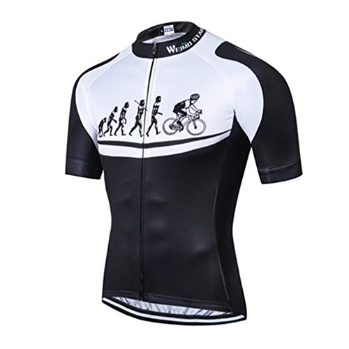Maillot de ciclismo con manga corta para hombre (2021). Ropa de ciclismo para exteriores, bici de montaña - negro - Large Maillot de ciclismo con manga corta para hombre (2021). Ropa de ciclismo para exteriores, bici de montaña - negro - Large