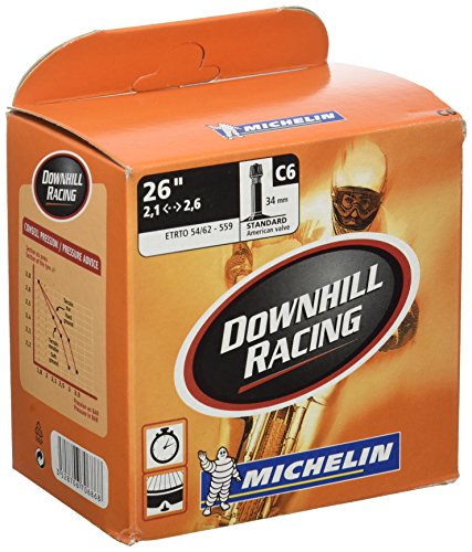 Michelin Downhill Racing BTT - Camara de Bicicleta 26x2.20-2.80 Standard Reforzada Valvula 35mm