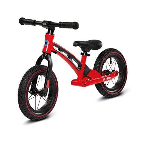 MicroClean-Micro Balance Bike Deluxe Bicicleta de Paseo, Color Rojo, Talla única Mobility GB0033