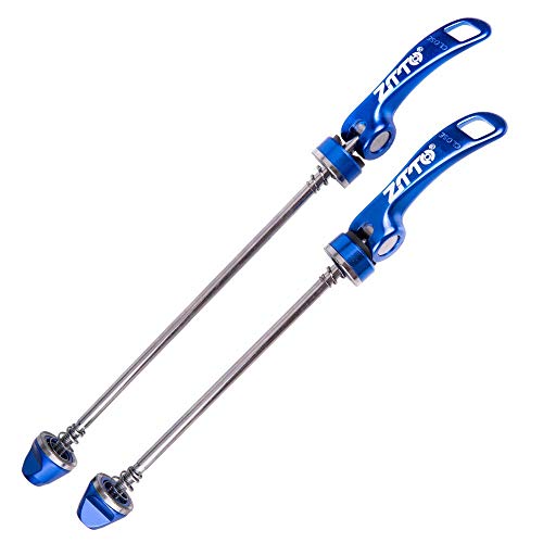 Mimoke Desenganche rápido para bicicleta, liberación rápida MTB/Bicicleta de carretera/Mountain Bike, pinchos de aleación de aluminio para bicicleta, buje de rueda delantera y trasera (azul) Mimoke Desenganche rápido para bicicleta, liberación rápida MTB/Bicicleta de carretera/Mountain Bike, pinchos de aleación de aluminio para bicicleta, buje de rueda delantera y trasera (azul)