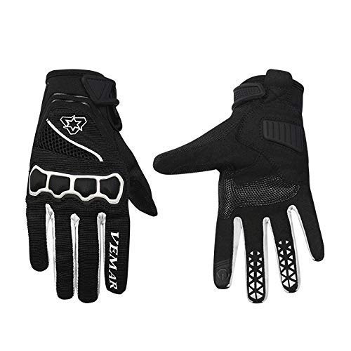 Miwaimao - Guantes de ciclismo para hombre, para cuatro estaciones, para moto, para bicicleta de montaña, dedos largos, equipo anti-skid