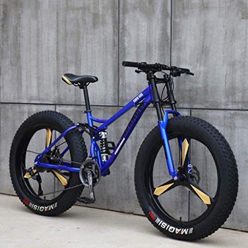 MJY Bicicleta Bicicleta, Fat Tire Mountain Bike, Mountain Bike, Soft Tail Bike, 26 pulgadas 7/21/24/27 Speed ​​Bike, Hombres Mujeres Estudiante Variable Speed ​​Bike 6-11,24 velocidades