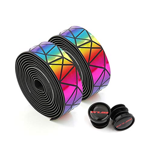 MOVIGOR Cinta para manillar de bicicleta profesional de color degradado de larga duración para bicicleta de carreras, de espuma extra resistente y antideslizante con tiras adhesivas. MOVIGOR Cinta para manillar de bicicleta profesional de color degradado de larga duración para bicicleta de carreras, de espuma extra resistente y antideslizante con tiras adhesivas.