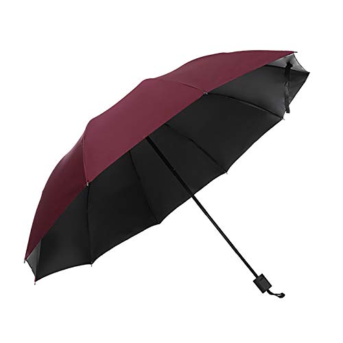 MOVKZACV Paraguas plegable, resistente al viento, compacto, de viaje, manual, abierto, portátil, protección UV, regalo de coche, sólido, extra grande, adecuado para 2 – 3 personas
