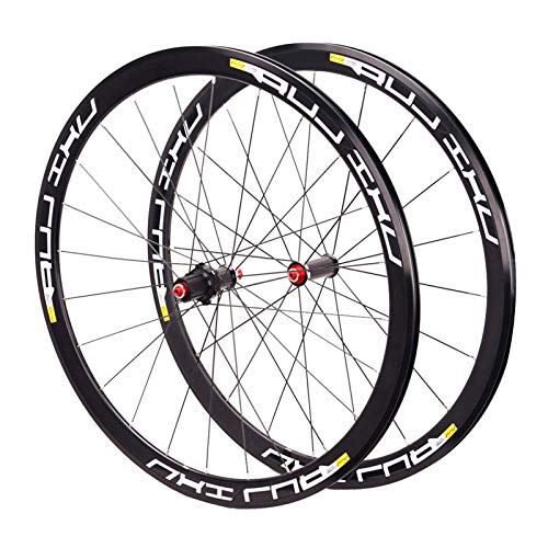 MZPWJD Juego Ruedas Bicicleta Carretera 700C Llanta Bicicleta Doble Pared 40mm 8-11 Velocidad Freno Llanta Fibra Carbon Casete Cubo Rodamiento Sellado QR (Color : Black) MZPWJD Juego Ruedas Bicicleta Carretera 700C Llanta Bicicleta Doble Pared 40mm 8-11 Velocidad Freno Llanta Fibra Carbon Casete Cubo Rodamiento Sellado QR (Color : Black)