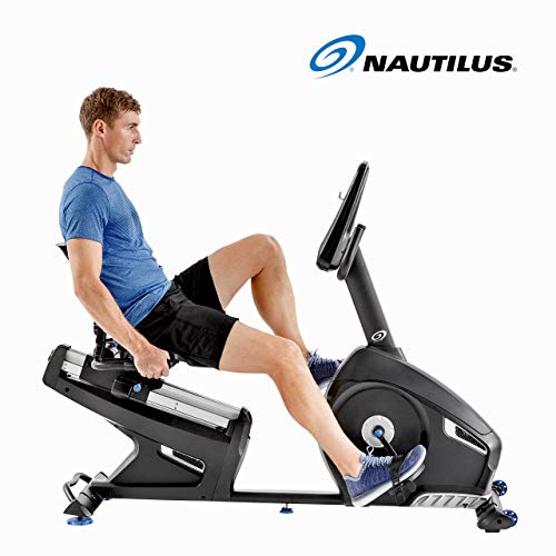 Nautilus R626 - Bicicleta Estática Reclinada, Bluetooth, MP3-sensor táctil y monitor de frecuencia cardíaca incluido