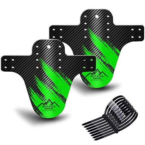 NICEDACK Guardabarros MTB, Guardabarros Bicicleta Montaña, MTB Mudguard Delantero y Trasero Compatible se Adapta a 26" 650B 27,5" 29 Pulgadas de Bici y Bicicleta Fat Mud Gurad (Verde) NICEDACK Guardabarros MTB, Guardabarros Bicicleta Montaña, MTB Mudguard Delantero y Trasero Compatible se Adapta a 26" 650B 27,5" 29 Pulgadas de Bici y Bicicleta Fat Mud Gurad (Verde)