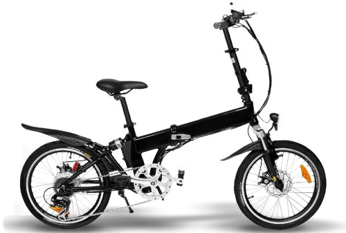 Nitro E-GO Quickline ST-Tropez - Bicicleta eléctrica plegable (20", 250 W), color negro