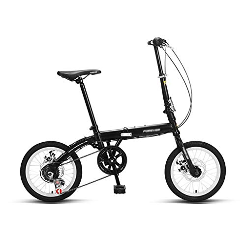 Paseo Bicicleta Bicicleta Clásica Estilo Libre Velocidad Ajustable Rueda De 16 Pulgadas (Color : Black, Size : 125 * 86cm)