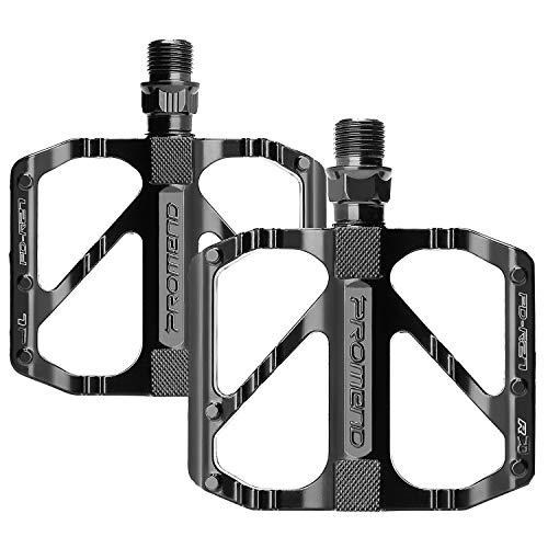 Pedales Bicicleta, Pedales Bicicleta Montaña de Aleación de Aluminio Pedal DU 9/16" Pulgadas con Antideslizante Pedal para Mountain Bike, Bicicleta BMX, Bici Carretera,Negro