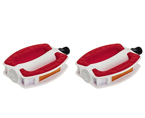 Pedales para Bicicleta Clasica o Fixie Ciudad Retro Vintage Rojo y Blanco 6151rj Pedales para Bicicleta Clasica o Fixie Ciudad Retro Vintage Rojo y Blanco 6151rj