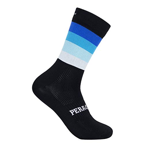 PERRO LOCO CLOTHES Calcetines de Ciclismo Edición Limitada. Hechos en España. Calcetines para Bici. (Widow Azul, 43-45) PERRO LOCO CLOTHES Calcetines de Ciclismo Edición Limitada. Hechos en España. Calcetines para Bici. (Widow Azul, 43-45)