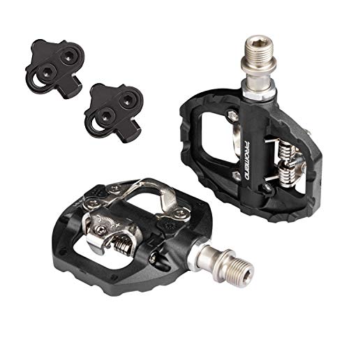 Plataforma doble multiusos – pedal SPD, perfecto para bicicleta híbrida de cross country y sendero, apto para bicicletas de ejercicio de interior, bicicleta giratoria y todas las bicicletas con 9/16 Plataforma doble multiusos – pedal SPD, perfecto para bicicleta híbrida de cross country y sendero, apto para bicicletas de ejercicio de interior, bicicleta giratoria y todas las bicicletas con 9/16