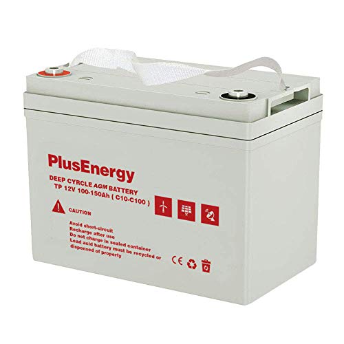 Plusenergy wccsolar Batería Solar 12v Ciclo Profundo AGM 150Ah 250Ah Gel 150Ah 250Ah Solar Fotovoltaica con terminales (150A AGM) Plusenergy wccsolar Batería Solar 12v Ciclo Profundo AGM 150Ah 250Ah Gel 150Ah 250Ah Solar Fotovoltaica con terminales (150A AGM)