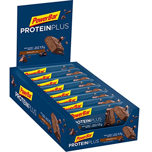 PowerBar Protein Plus 30% Chocolate 15x55g - Barra de alta Proteína + Suero y Proteína de Caseína