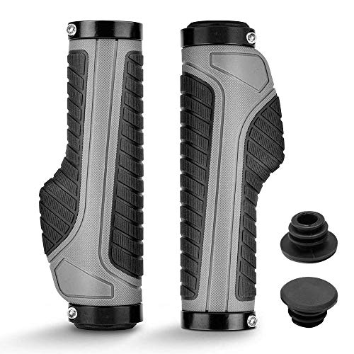 Puños Bicicleta Montaña Ergonomicos Puños de Manillar de Bicicleta, Antideslizante de Caucho Mango de Bicicleta con Bloqueo de Aleación de Aluminio, para Bici Plegable Bici MTB BMX, 1 Par Puños Bicicleta Montaña Ergonomicos Puños de Manillar de Bicicleta, Antideslizante de Caucho Mango de Bicicleta con Bloqueo de Aleación de Aluminio, para Bici Plegable Bici MTB BMX, 1 Par